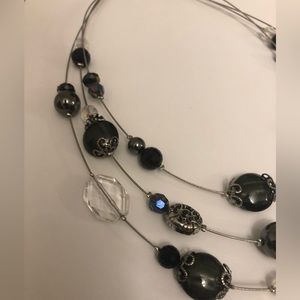 Black beaded necklace